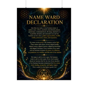 Name Ward Declaration Matte Vertical Print
